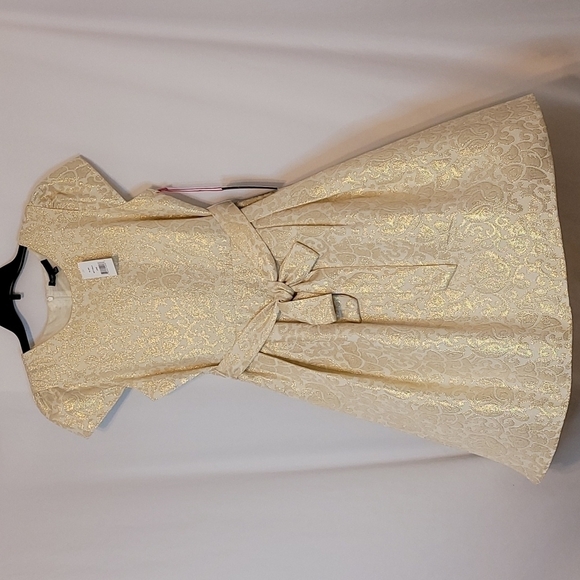 𝅺Gibson X High Sugarplum Holiday Joyeux Cap Sleeve Fit and Flare Dress - Picture 5 of 17